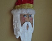 DRIFTWOOD SANTA Hand-Painted New Item Christmas 2019 Acrylic Painted Sealed 22 quot Long x 8 quot Wide Folk Art Santa HOLIDAY Decor Lightweight
