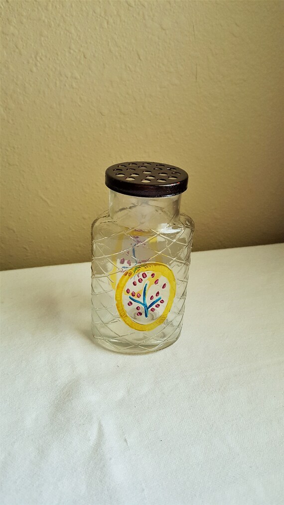 VASE Metal Frog LID Handpainted Transparent Glass Paint Etsy UK