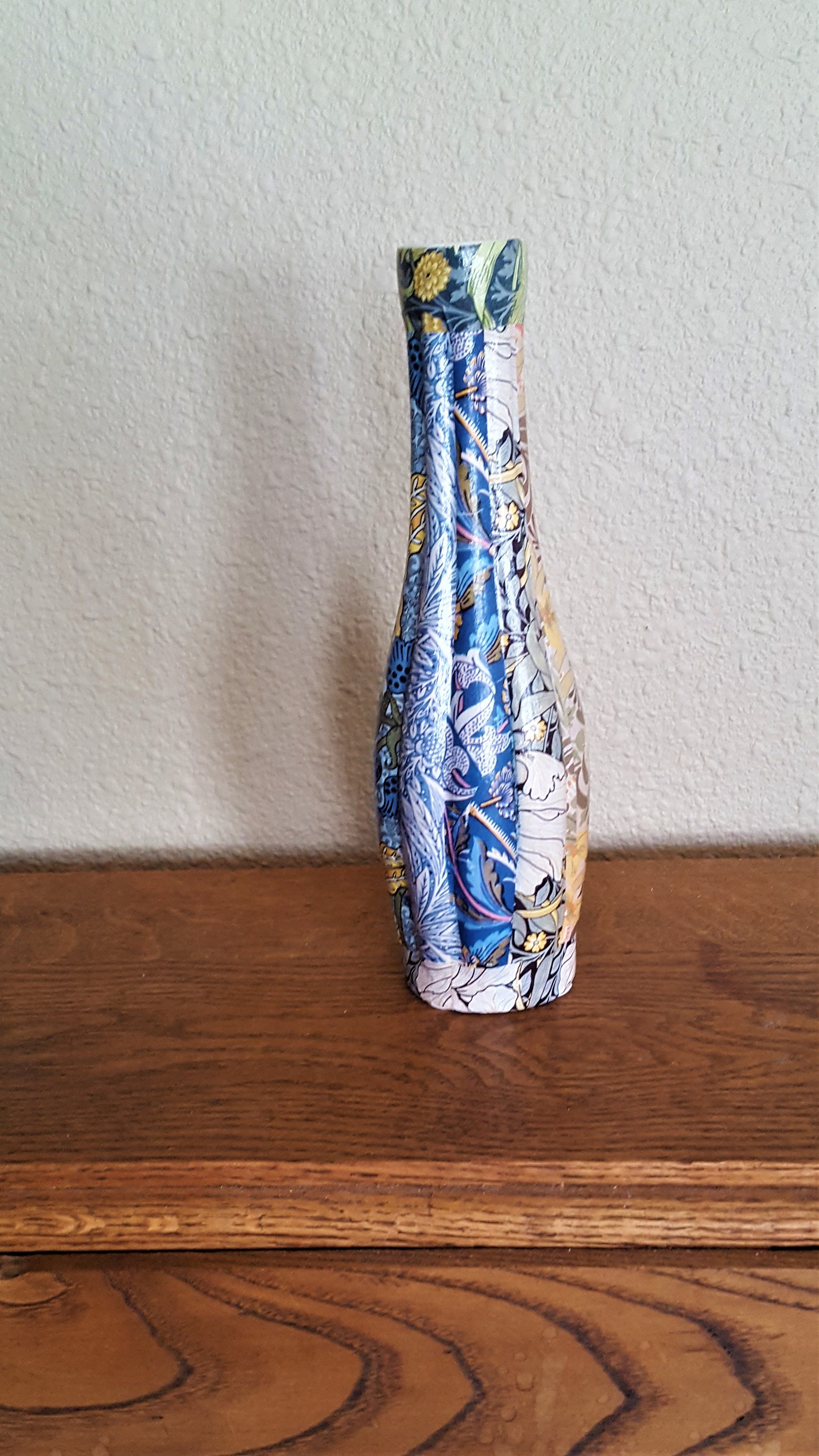 WILLIAM MORRIS VASE New Ceramic Ware Item Hand Collaged 10 Etsy