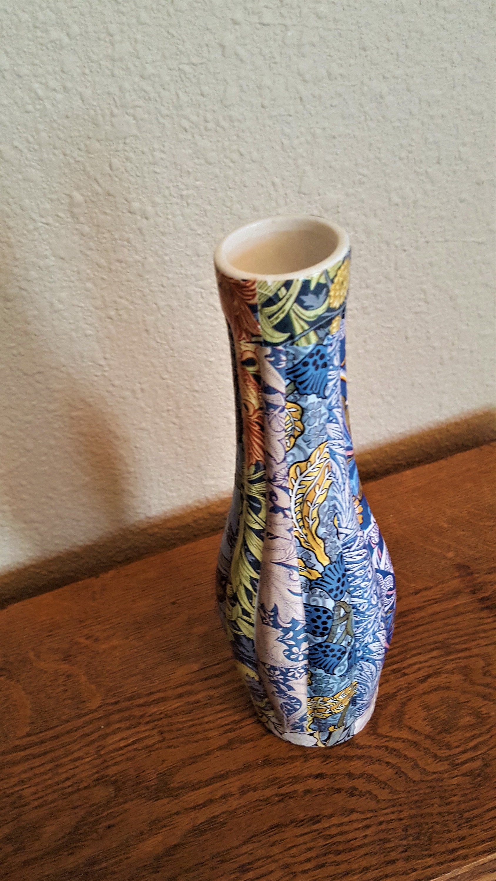 WILLIAM MORRIS VASE New Ceramic Ware Item Hand Collaged 10 Etsy