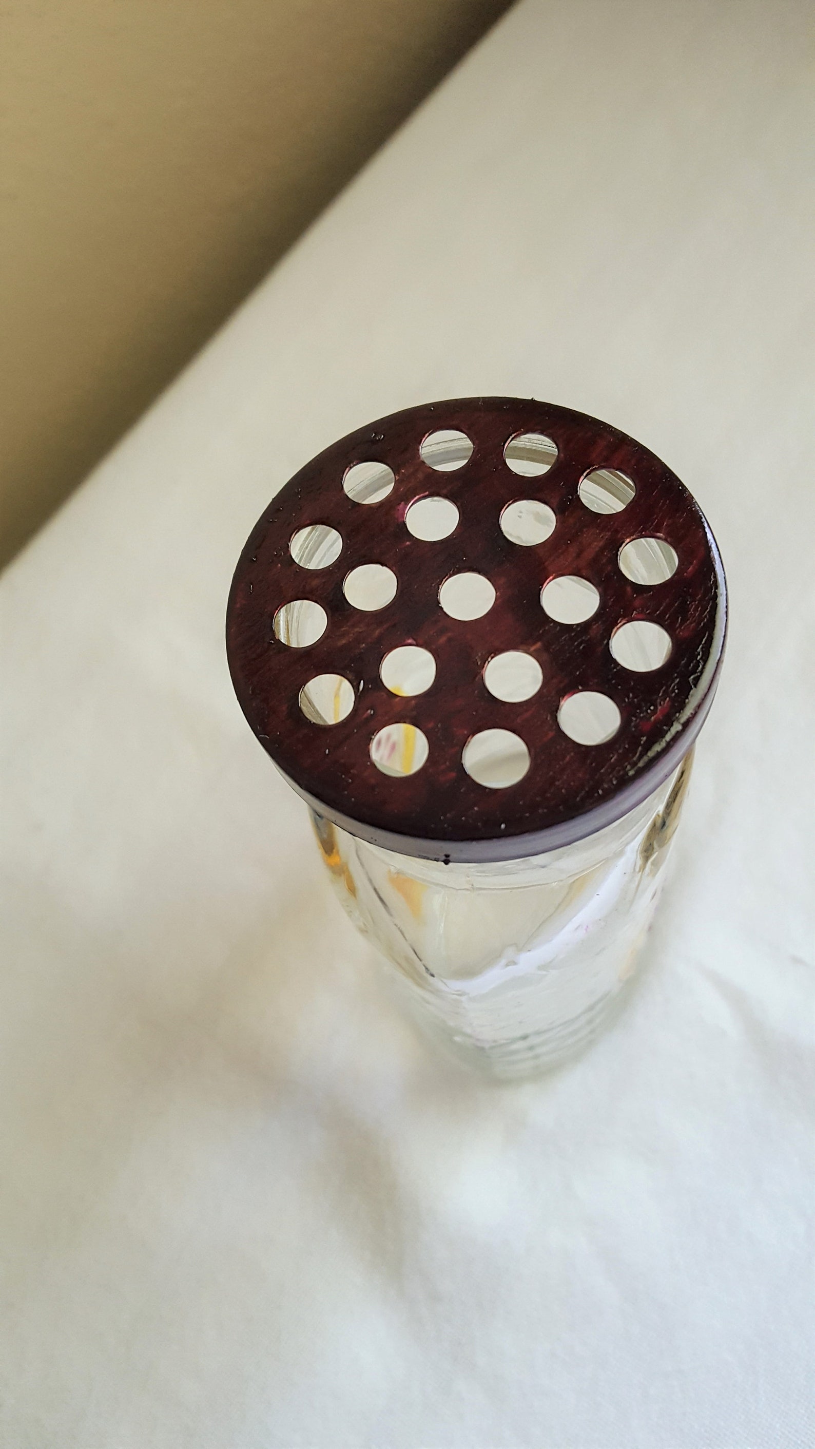 VASE Metal Frog LID Handpainted Transparent Glass Paint Etsy UK