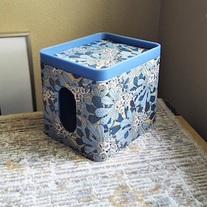 William Morris TISSUE Holder TRINKET Key CADDY New Item Upcycled Hand Collaged Vintage Art Paper 1 Sheet Construction Approx. 6x5x5 Inches