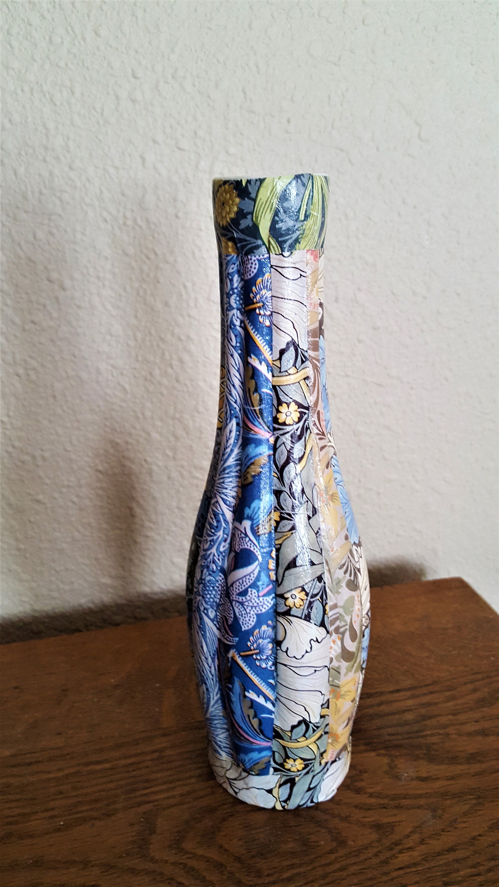 WILLIAM MORRIS VASE New Ceramic Ware Item Hand Collaged 10 Etsy