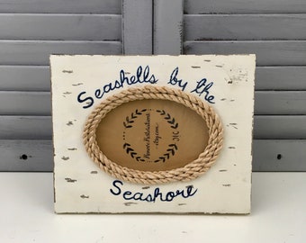 Nautical Picture Frame; 5x7 Picture Frame; Beach House Frame; Beachouse Decor;