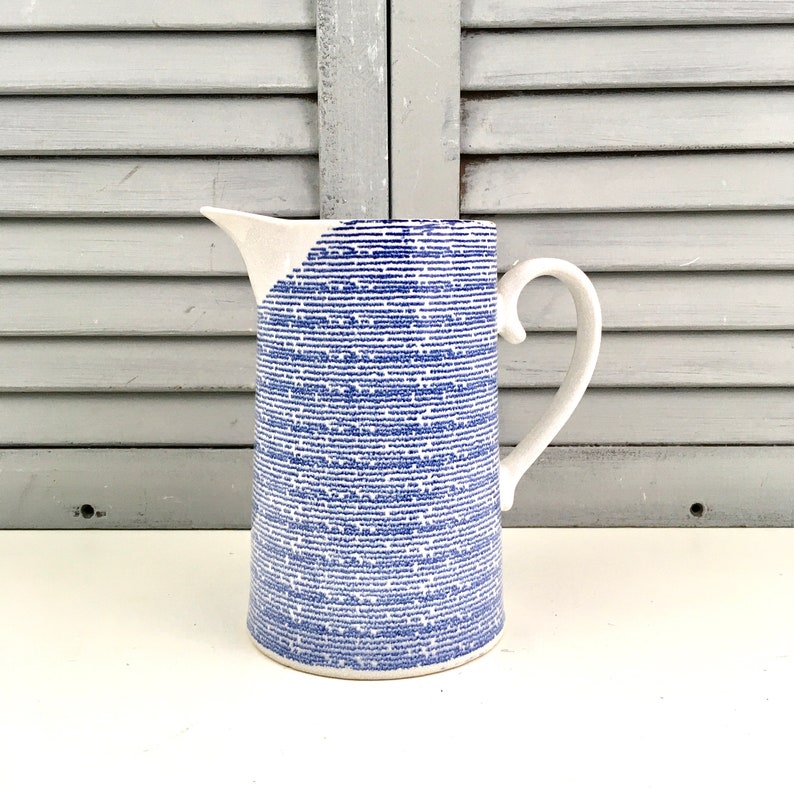 Blue and White Ceramic Wash Pitcher Ceramic Pitcher Ceramic Vase Ceramic Canister image 2