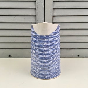 Blue and White Ceramic Wash Pitcher Ceramic Pitcher Ceramic Vase Ceramic Canister image 3