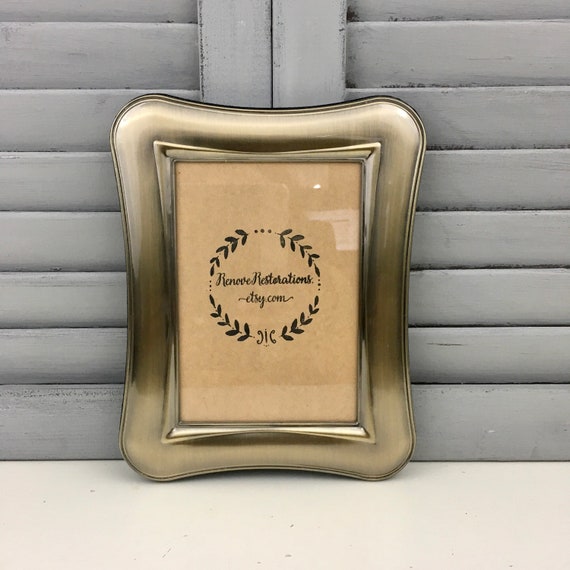 5x7 Picture Frame Brushed Nickel Picture Frame Modern Metal Etsy
