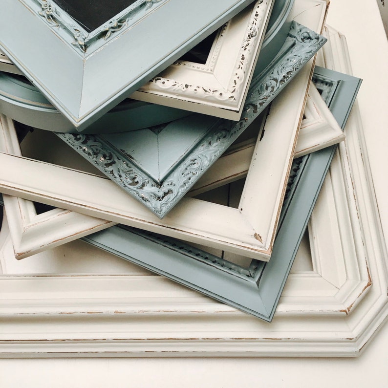 Eight Extra Large Picture Frames Set Creamy White Picture Etsy