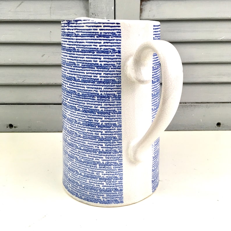 Blue and White Ceramic Wash Pitcher Ceramic Pitcher Ceramic Vase Ceramic Canister image 5