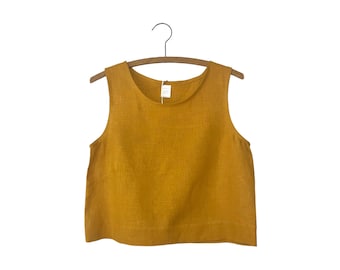SALE - Ready to Ship PIPER CROP - Linen Crop Tank Top Assorted Sizes