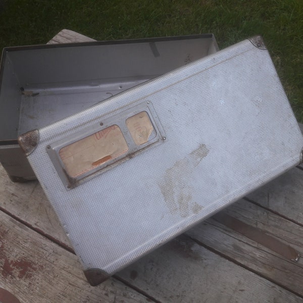 Vintage Airway Laundry Shipping Container, 50s - flight case, shipping box, mailing box, storage box, aluminum box