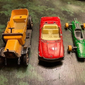 Lot of 3 Highly Collectible Diecast Cars - Made in England, by Lesney/ Matchbox/ Models of Yesteryear