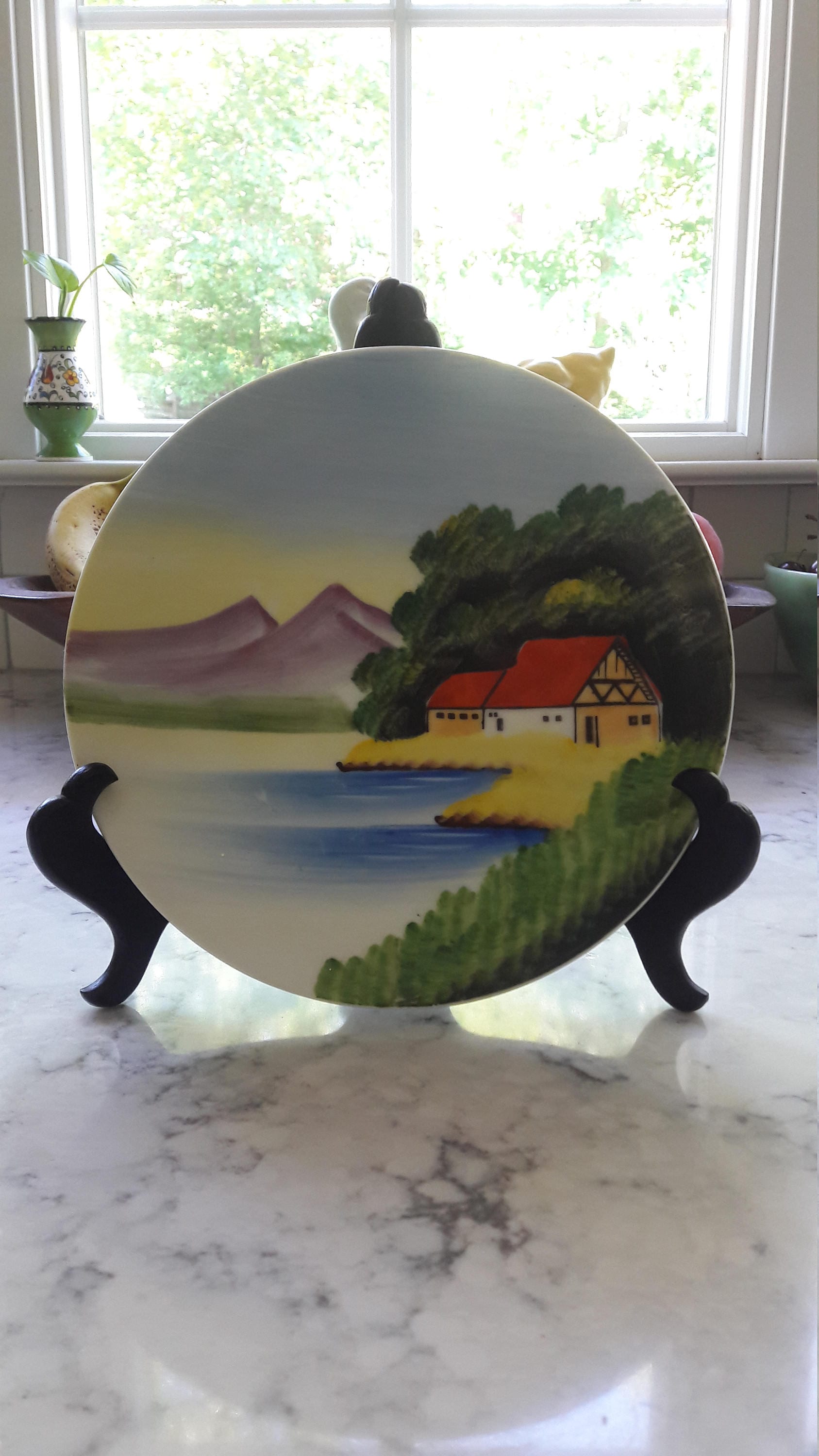 Landscape Painted Plate - Etsy