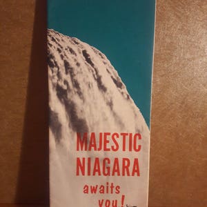 Belle carte de 1956 touristique de Niagara Falls, carte dépliante, illustré de carte, voyage éphémères