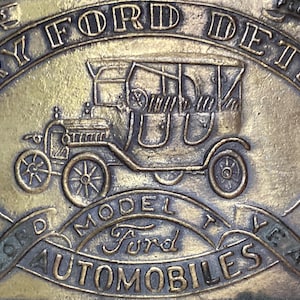 Henry FORD Detroit Automobiles Messing Feste Schlaufe Gürtelschnalle, Modell T Rekordjahr