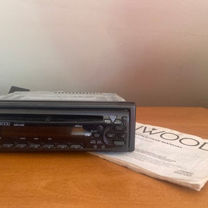 90s Old School Kenwood KDC-215S Car Stereo CD Receiver, with manual Audio Deck EQ Aux Player