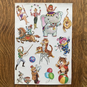 Super Fun Circus Themed Stickers, 1980s