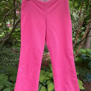 Trina Turk Hot Pink Capri Pants, size 4 - hot pink pants, Vintage Trina Turk, Designer Pants