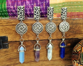 Set of 15 Dreadlock Beads Filigree Gunmetal Grey Toned Metal Adjustable Cuff 8mm Hole Size