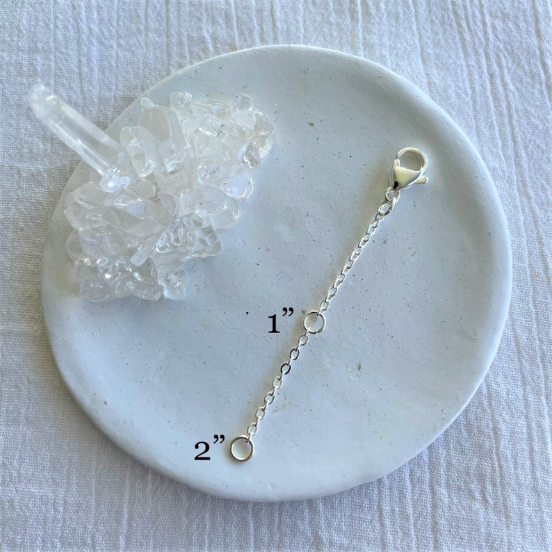 Necklace Extender • Silver Plated Stainless Steel Extension Chain • Two Adjustments at 1 inch & 2 Inches • Flat Cable Chain • 2mm x 2.5mm image 2