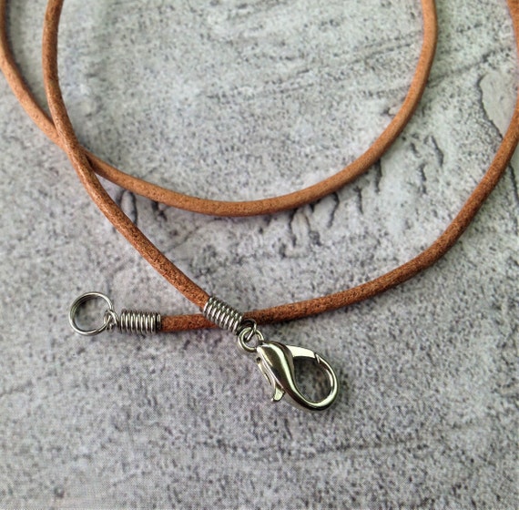 1.5mm Black Round Leather Cord Necklace With Silver Lobster Clasp 13, 14,  15, 16, 18, 20, 22, 24, 27, 30 One or Set of Five 