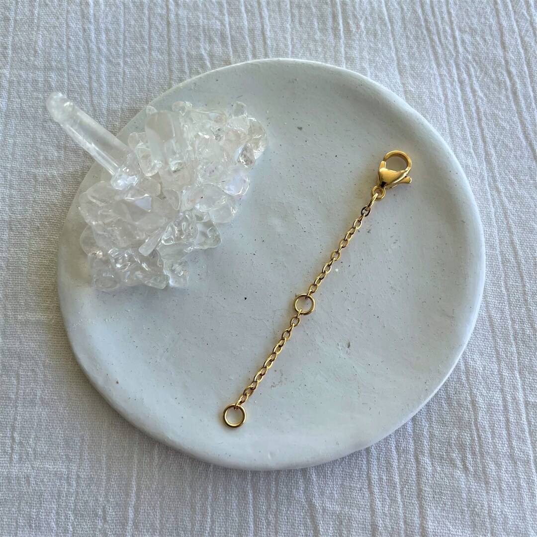 Necklace Extender Gold Plated Stainless Steel Extension Chain Two