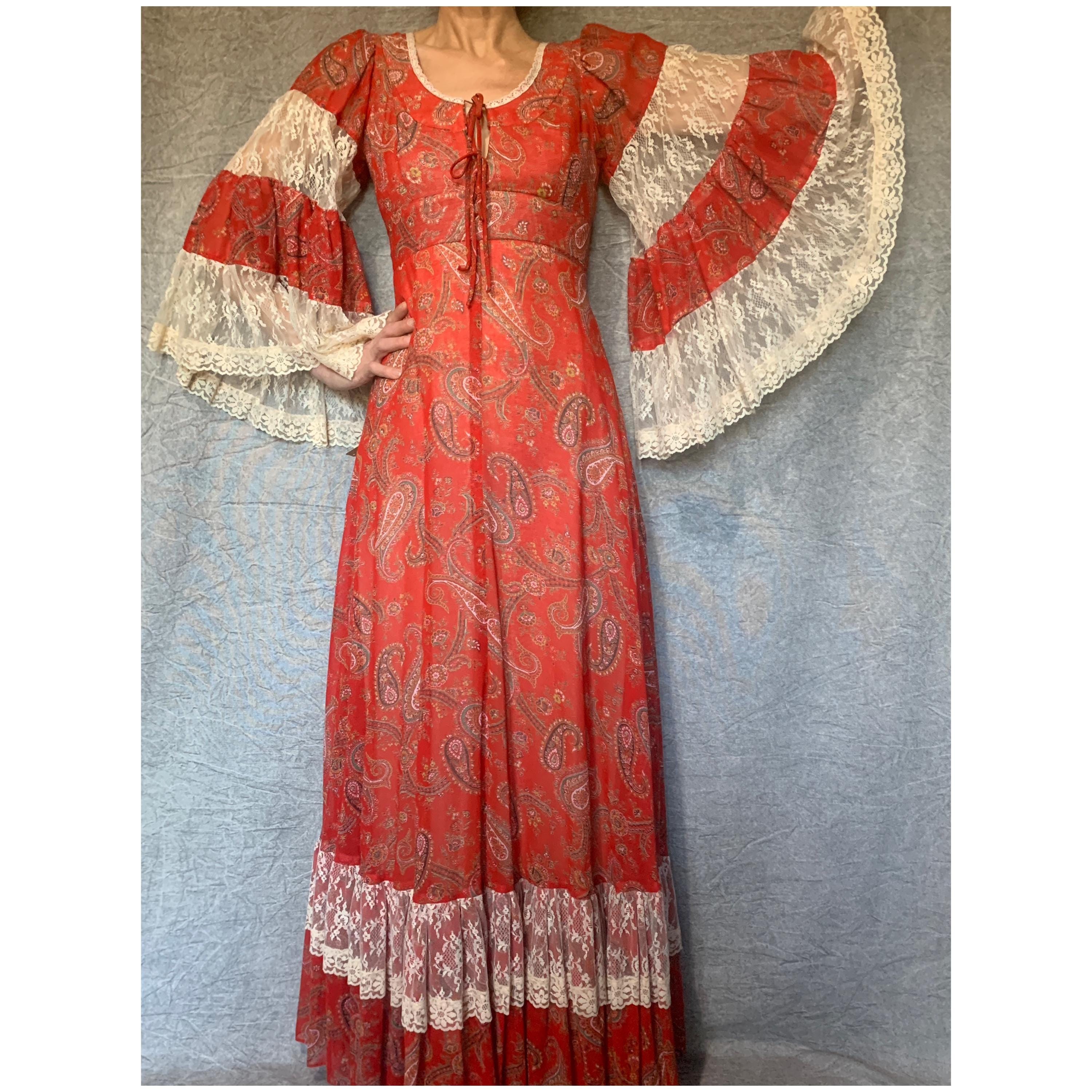 SPECIAL ITEM USA VINTAGE GUNNE SAX LACE DESIGN DRESS ONE
