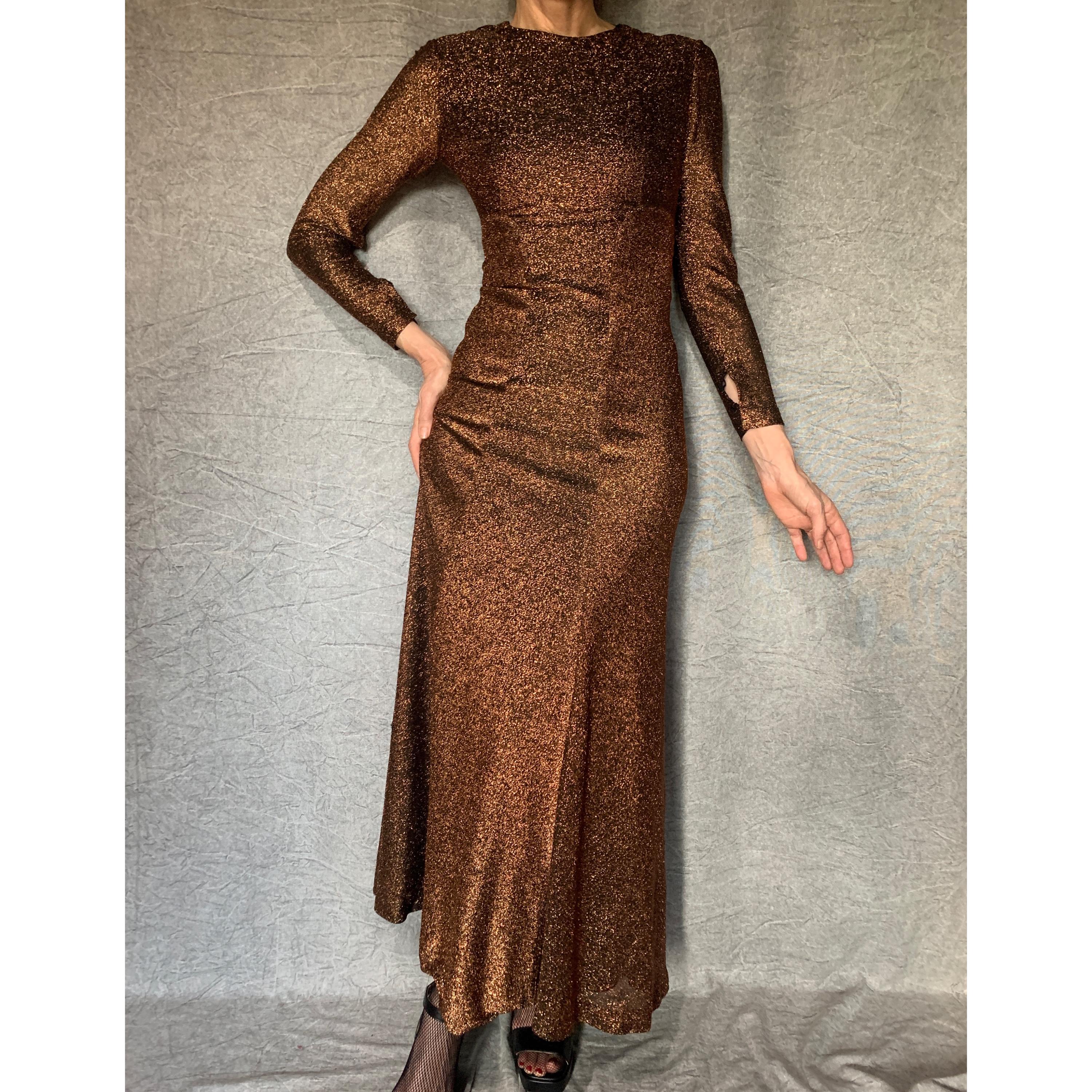 Gold Fleck Dress - Etsy UK