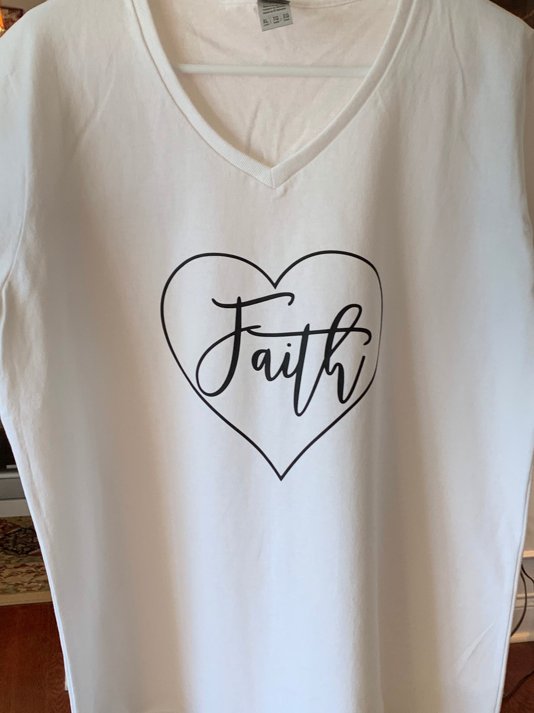 Faith/heart T-shirt | Etsy Australia
