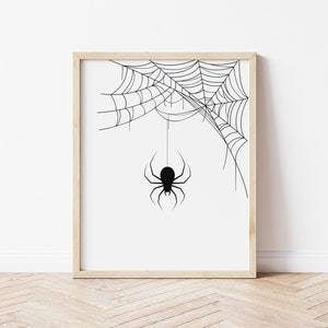 Spider Web, Happy Halloween, Ghost, Fall Decor, Halloween Printable Wall Art Prints, Halloween Decorations, Spooky