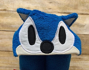 sonic hooded towel