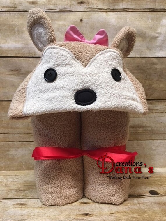 deer hooded towel
