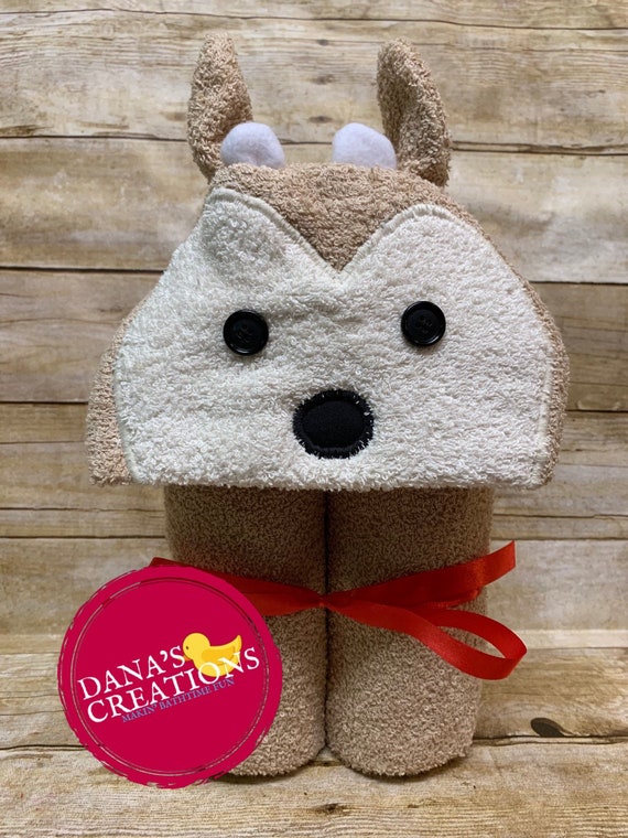 deer hooded towel