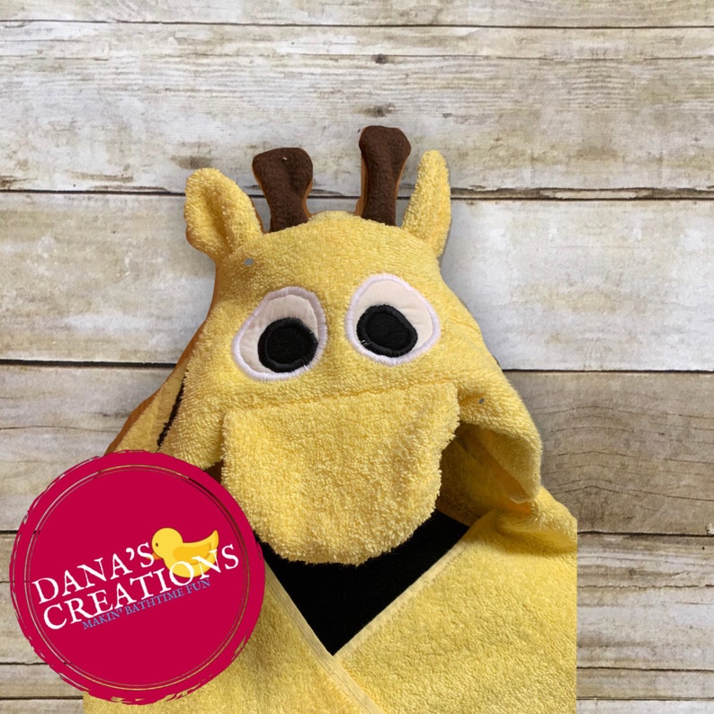 Giraffe Hooded Towel Kids Hooded Towel Safari Nursery Etsy
