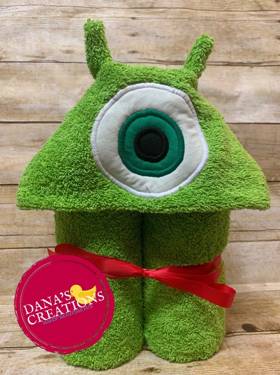 monster hooded towel