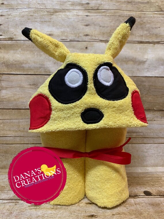 pikachu hooded towel