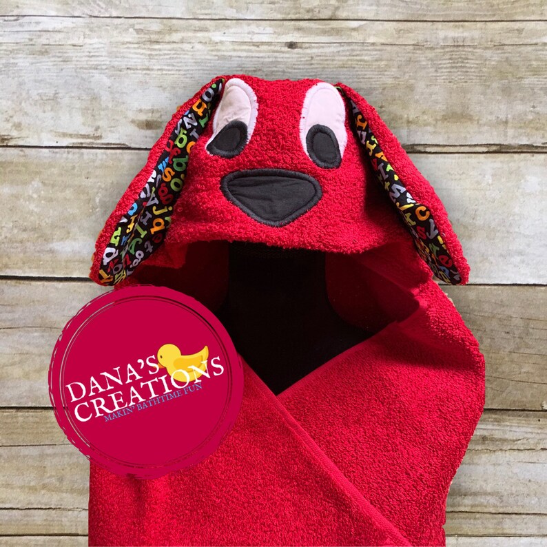 Clifford Hooded Towel Big Red Dog Hooded Towel Kids Hooded Etsy
