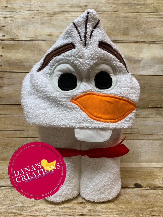 frozen hooded bath towel