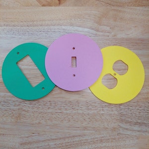 Runt skydd för ljusströmbrytare / Midcentury Modern / Atomic Age / Atomic Retro / Trendig / Mid-Century Modern / Art Deco