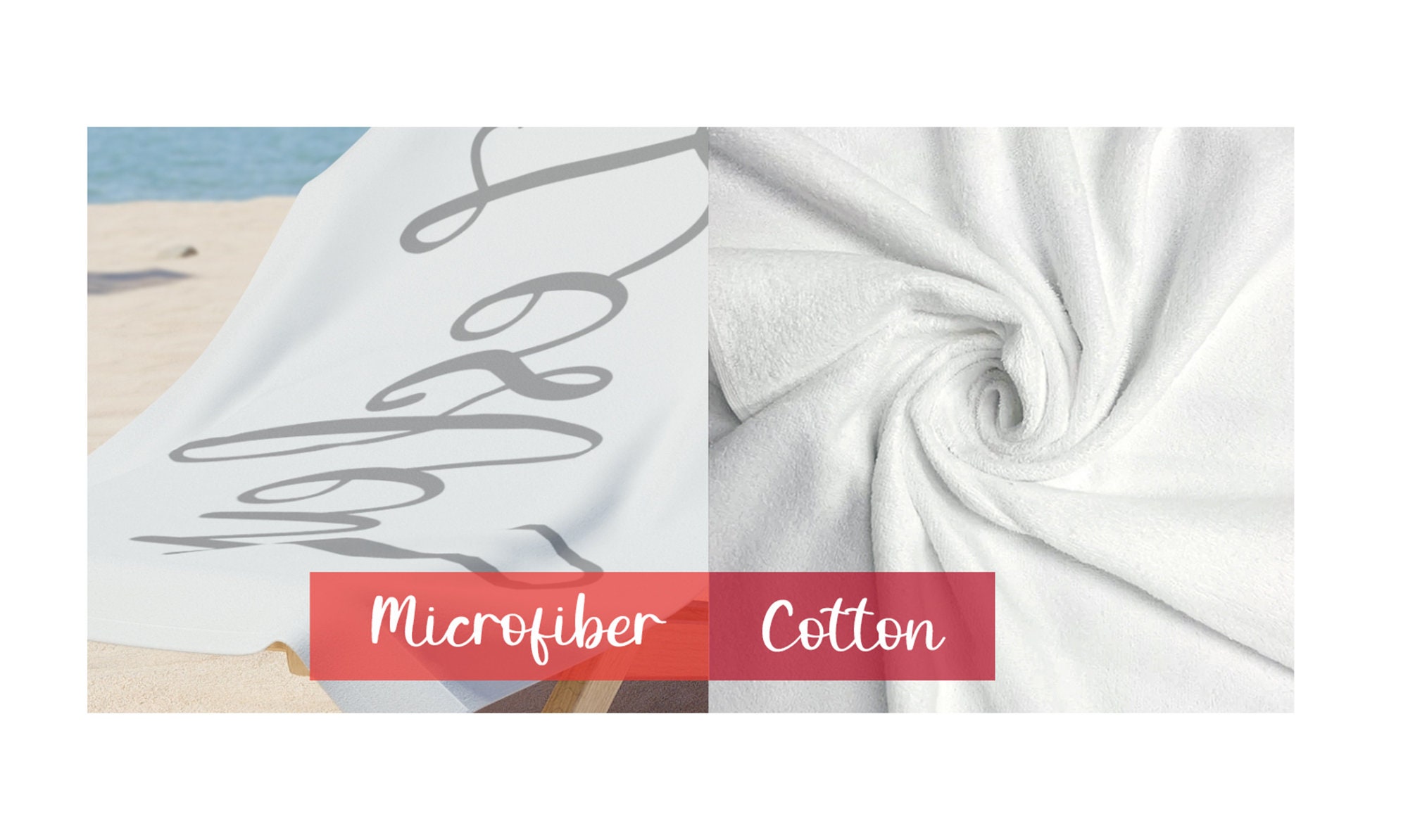 Personalized Quick-Dry Beach Towel - Custom Name, 30x60 Inches, Lightweight For Pool & Travel - View #3