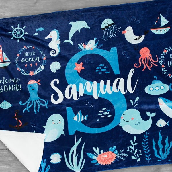 Ocean Baby Blanket Etsy