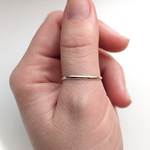 One Sterling Silver Stacking Ring, Stacker Ring, Thin Silver Ring, Spacer Ring, Midi Ring, Trendy, Boho Chic, Handmade, Thumb Ring, Toe Ring Plain