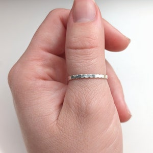 One Sterling Silver Stacking Ring, Stacker Ring, Thin Silver Ring, Spacer Ring, Midi Ring, Trendy, Boho Chic, Handmade, Thumb Ring, Toe Ring Twisted