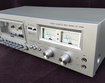 Toshiba Stereo Cassette Deck PC-X10M Fully Functional With Video Demo 1980s Audio Equipment