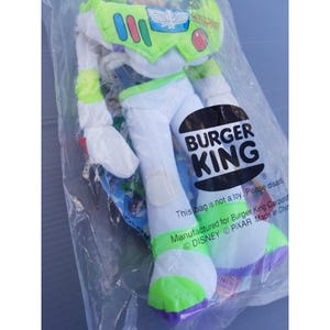 Buzz Lightyear Burger King 1995 Toy Story Disney's Pixar 10" Plush Sealed image 5