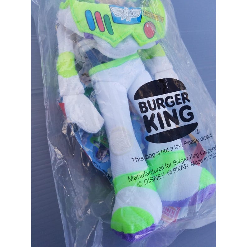 Buzz Lightyear Burger King 1995 Toy Story Disney's Pixar 10" Plush Sealed image 5