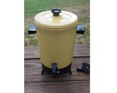 32 Cup Empire Electric Coffee Maker Percolator Vintage Kitchen Harvest Gold