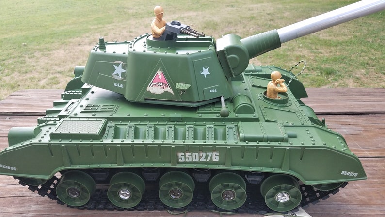 Vintage Rare 1960s Deluxe Reading Tiger Joe Army Tank w/ | Etsy