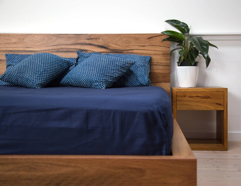 Rustic Recycled Timber Panel Bed Etsy