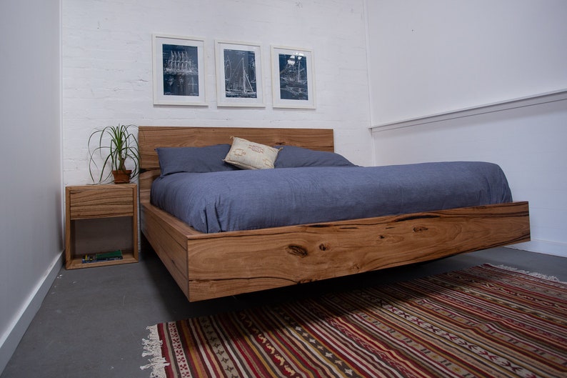 Paul's solid timber floating bed made in Melbourne Etsy
